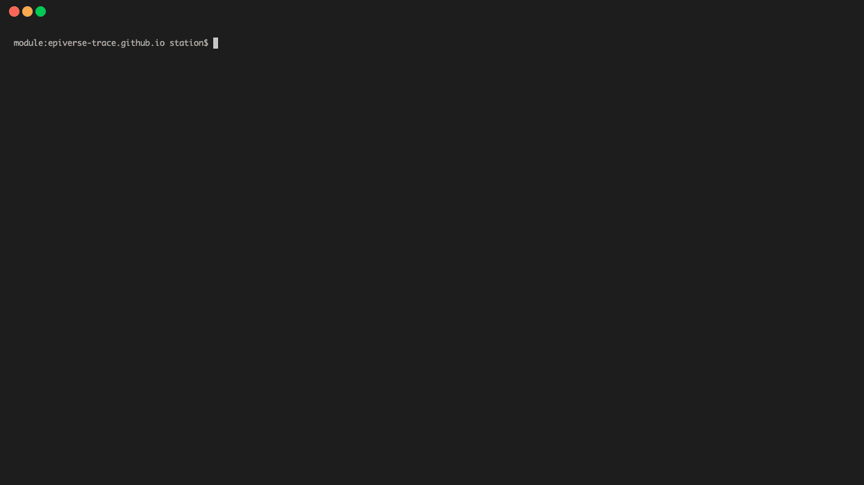 Terminal recording introducing Epiverse